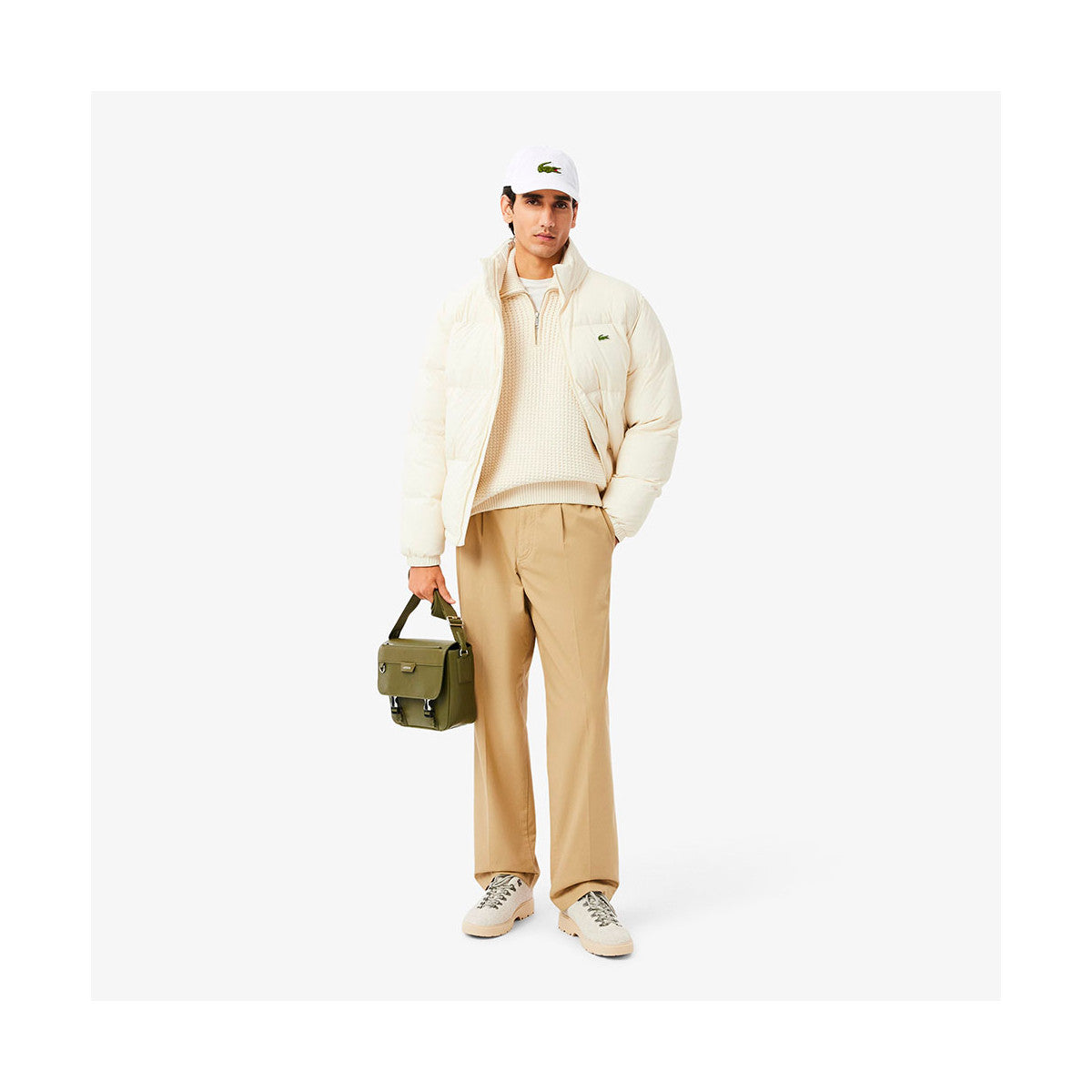 Lacoste White Cotton Twill Cap – 4