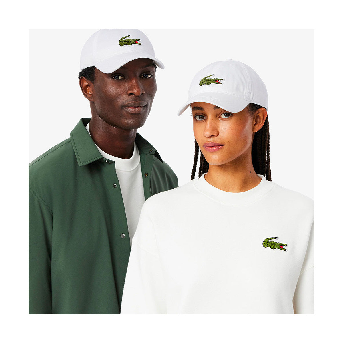 Lacoste White Cotton Twill Cap – 5