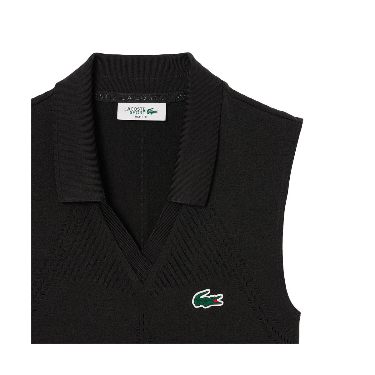 Lacoste Women's Sleeveless Black Polo – 2