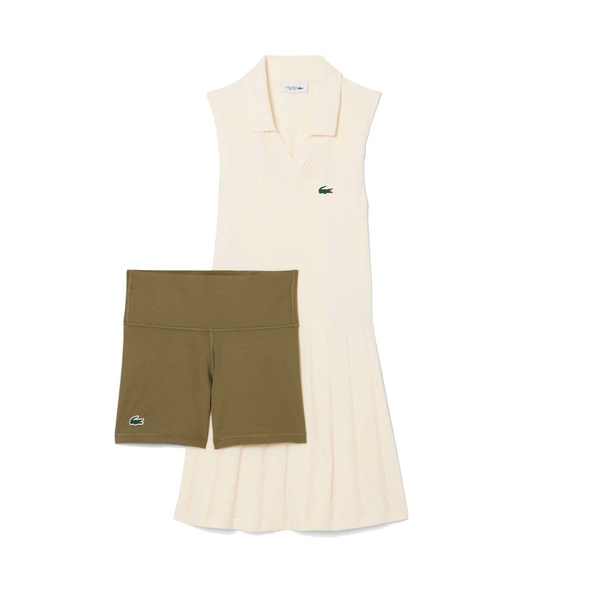 Lacoste Women's Stretch Tennis Dress Beige – 7