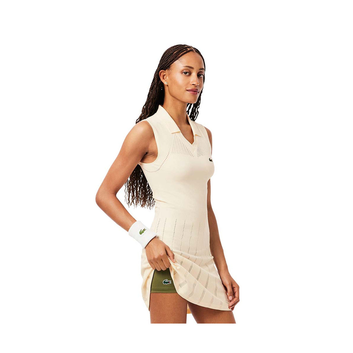 Lacoste Women's Stretch Tennis Dress Beige – 5