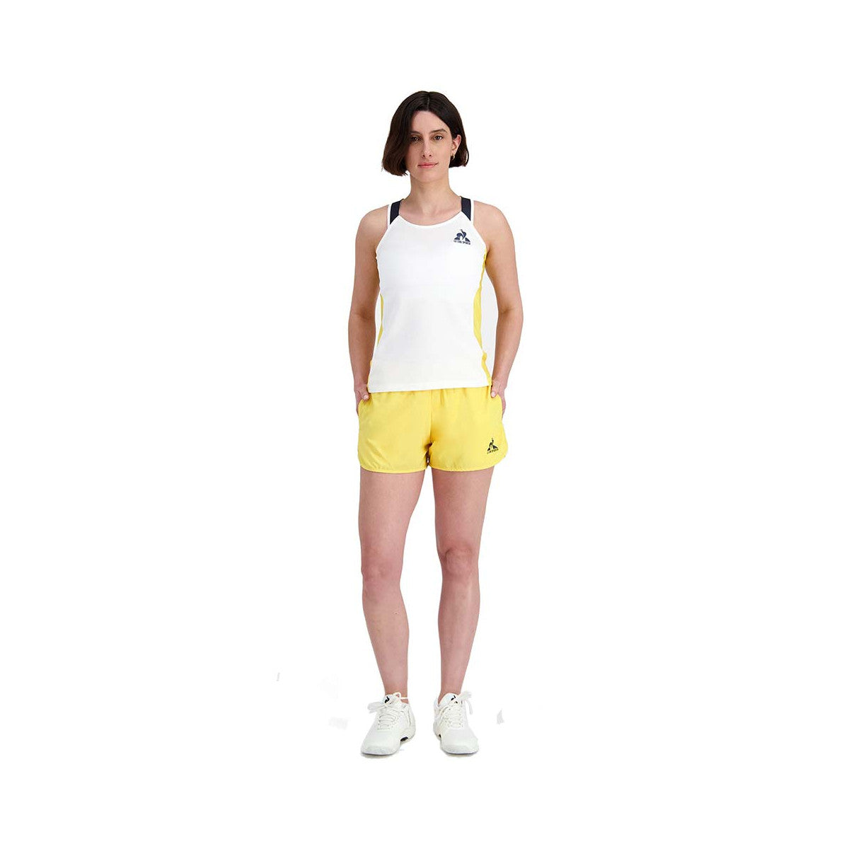 Le Coq Sportif Tank Top Yannick Noah Paris White / Yellow – 3