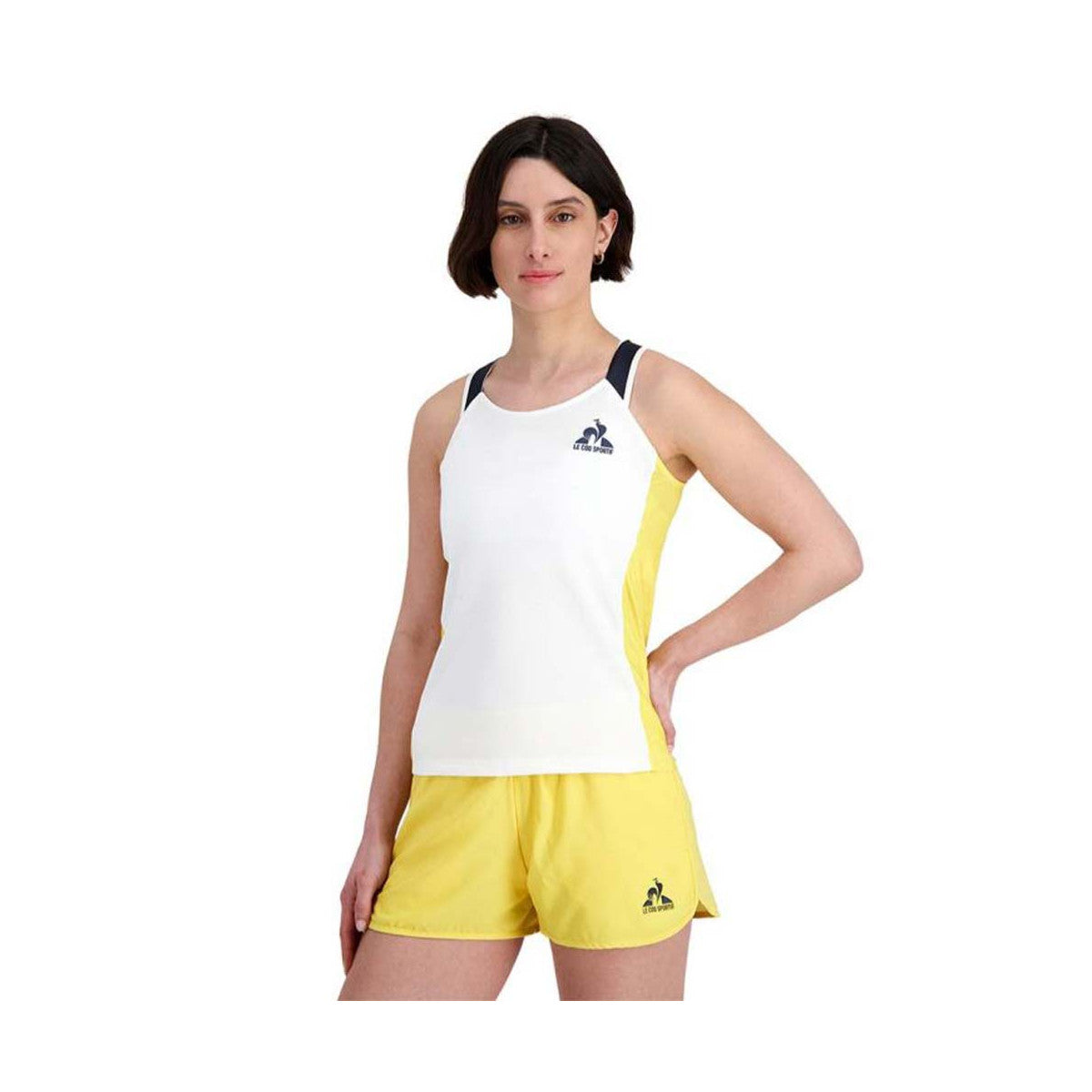Le Coq Sportif Tank Top Yannick Noah Paris White / Yellow