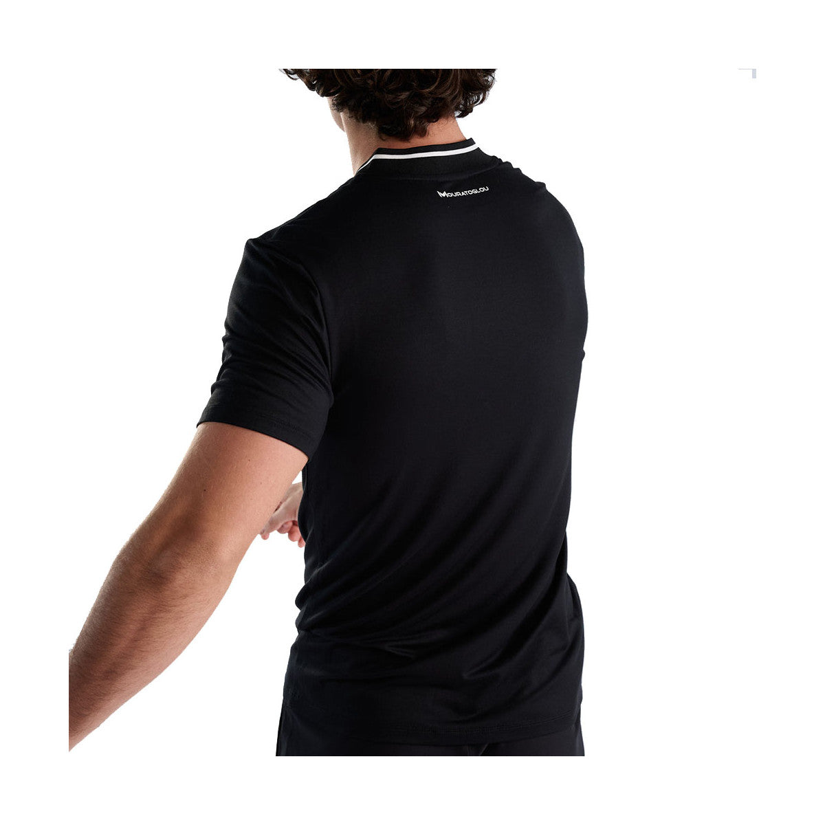 Mouratoglou Mandarin Collar Polo Black – 3