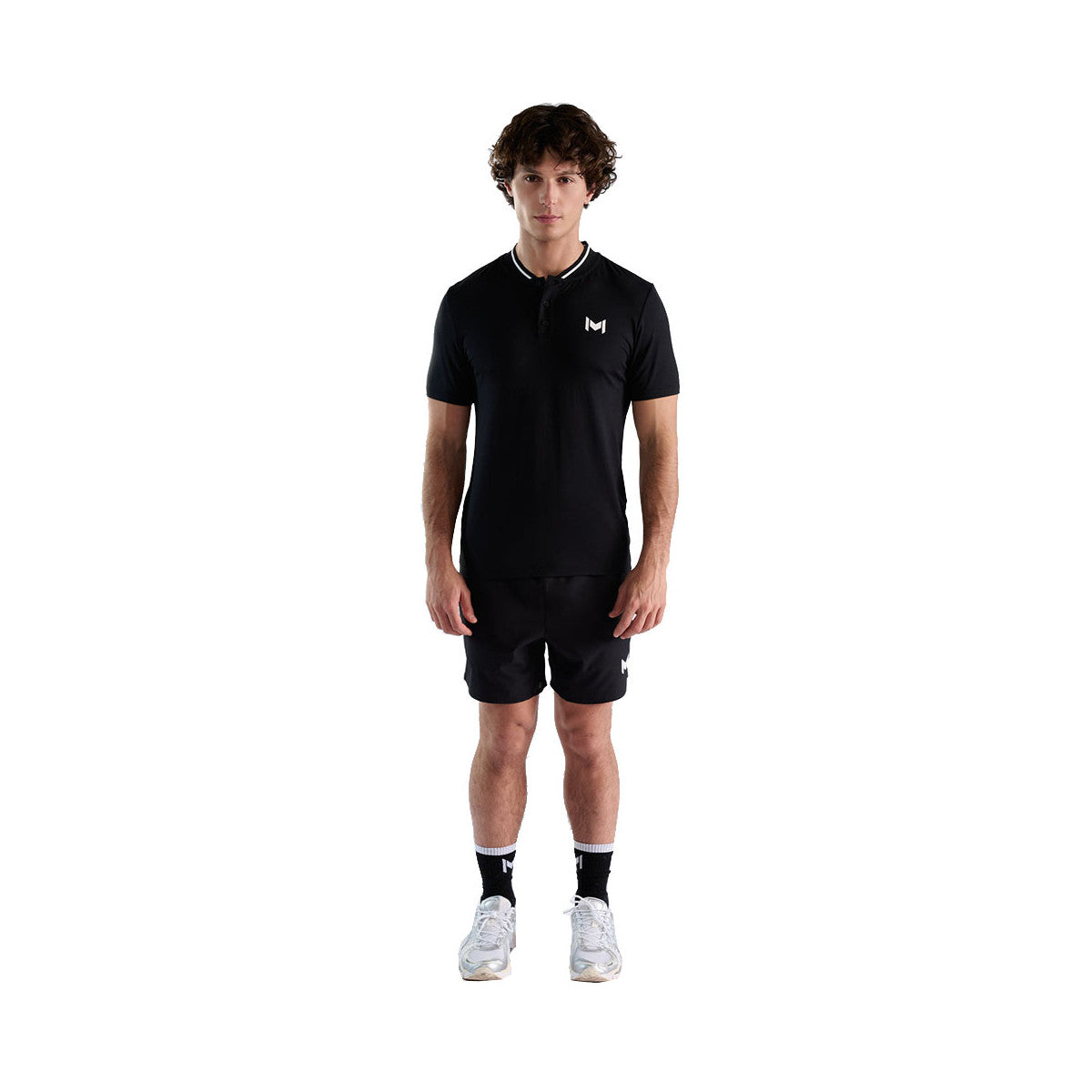 Mouratoglou Mandarin Collar Polo Black – 4