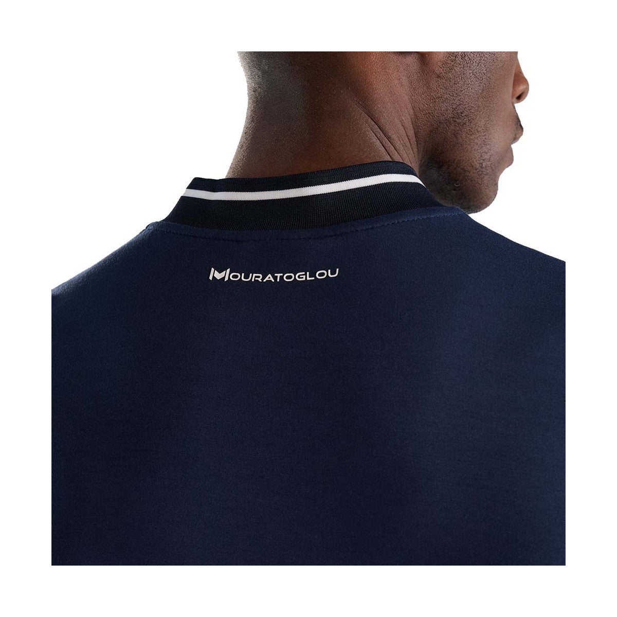 Mouratoglou Mandarin Collar Polo Navy Blue – 4