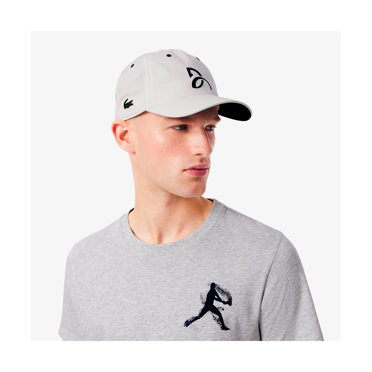 Pack T-Shirt + Lacoste Tennis Cap x Novak Djokovic Gray Melange / White – 6