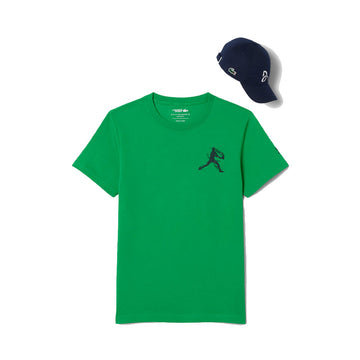 Pack T-Shirt + Lacoste Tennis Cap x Novak Djokovic Green / Blue