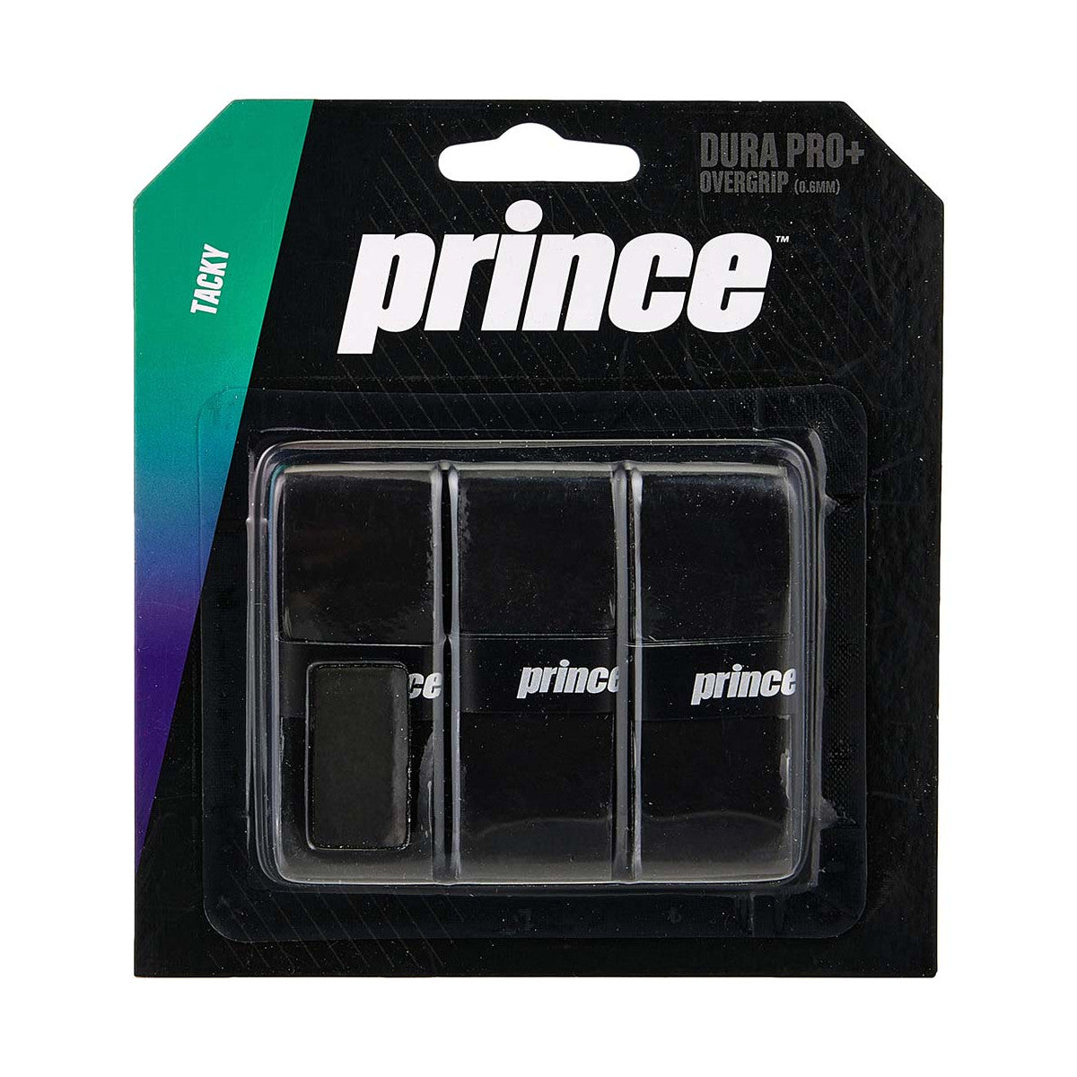 Prince Dura Pro+ Black x 3 Overgrips