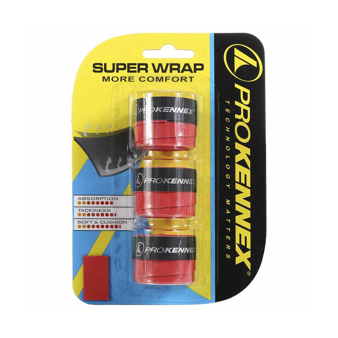 Pro Kennex Super Wrap Red x 3 Overgrips