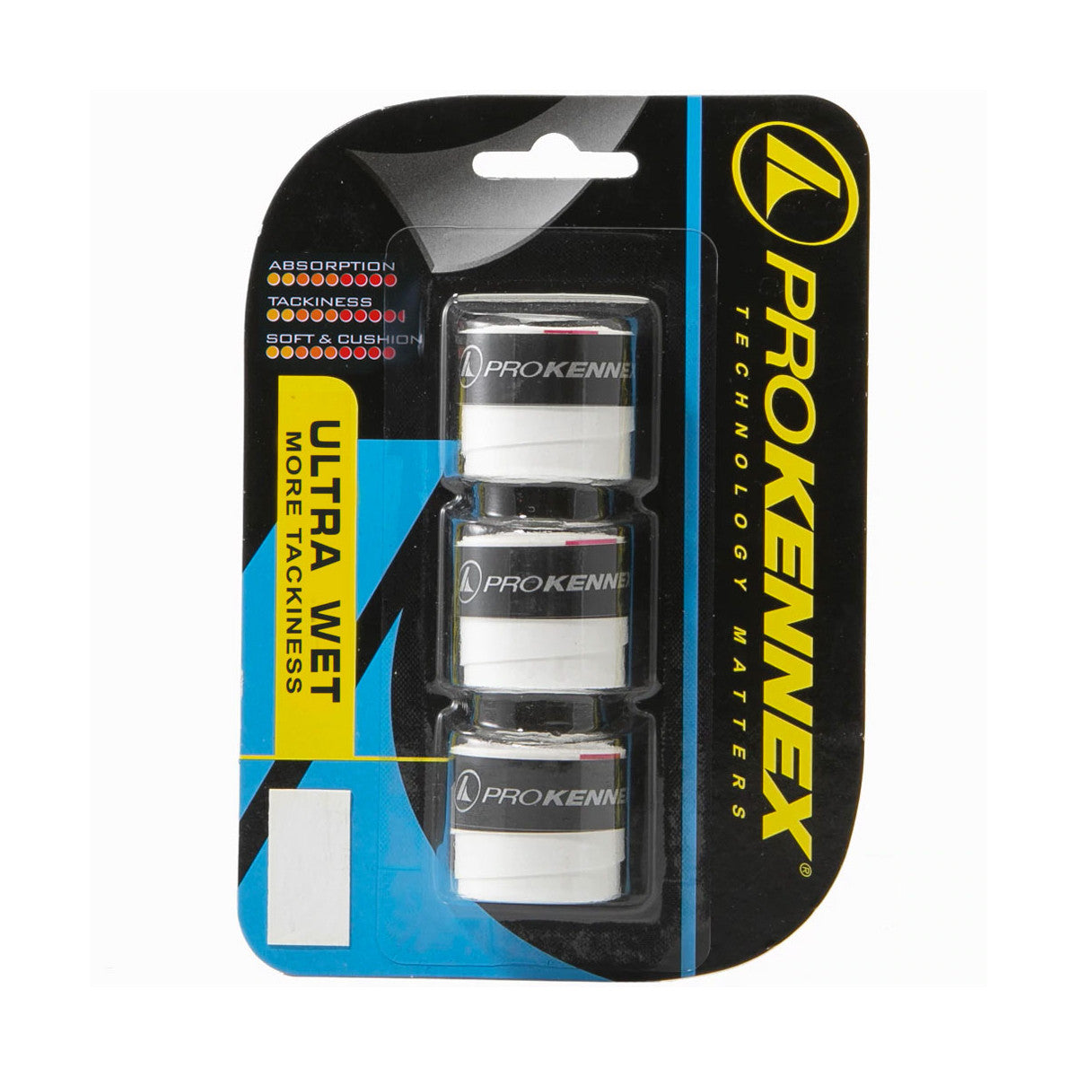 Pro Kennex Ultra Wet White x 3 Overgrips
