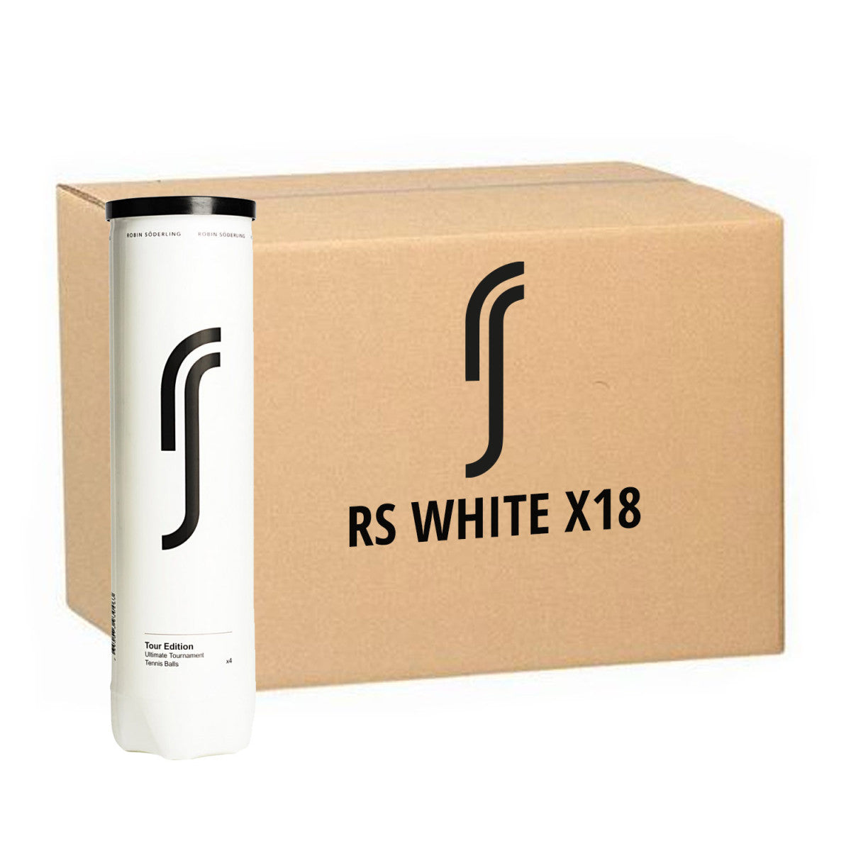Robin Soderling Tour Edition Tennis Balls - 18 Tube Carton (4 Balls Each)