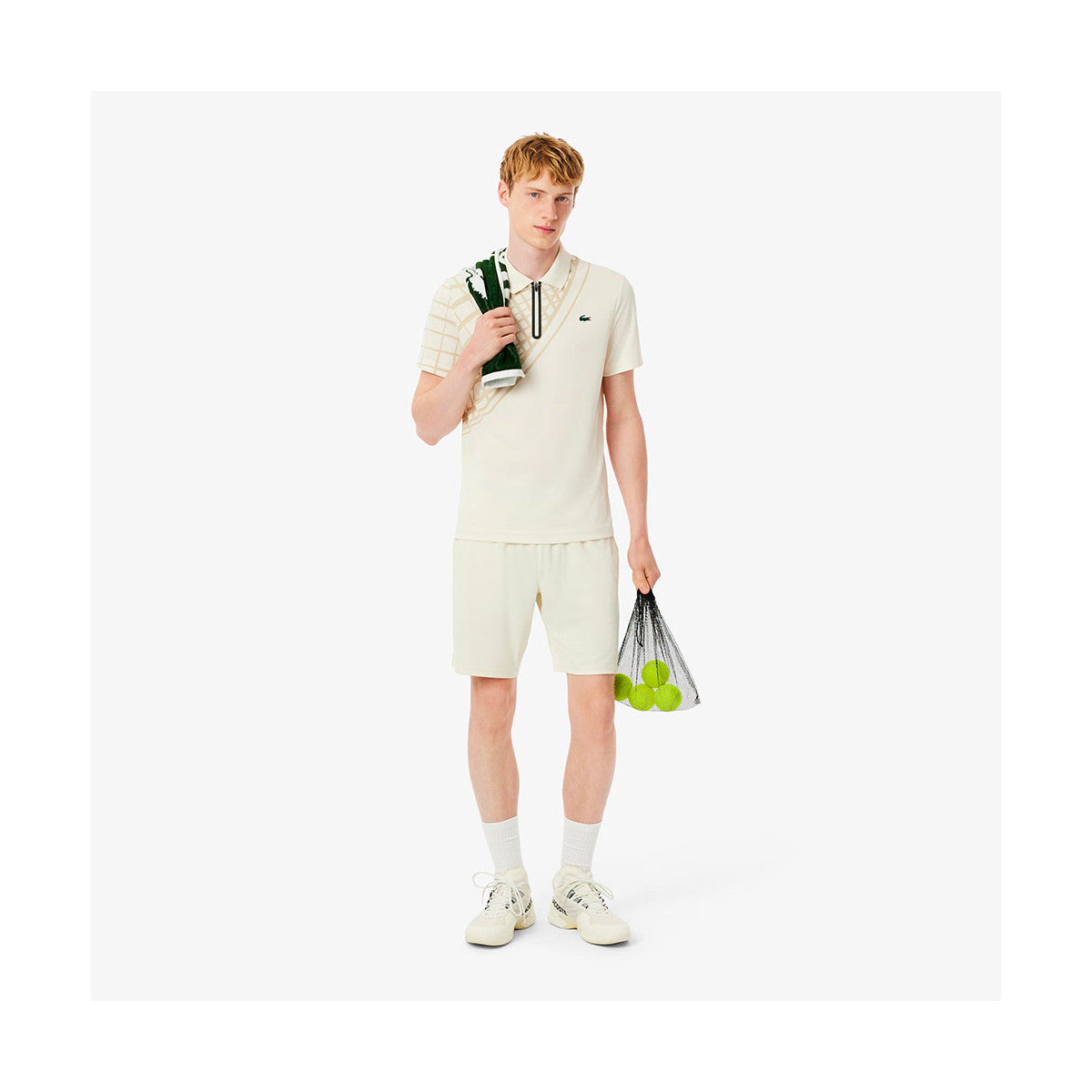 Short Lacoste Sport Ultra Dry Ecru – 3