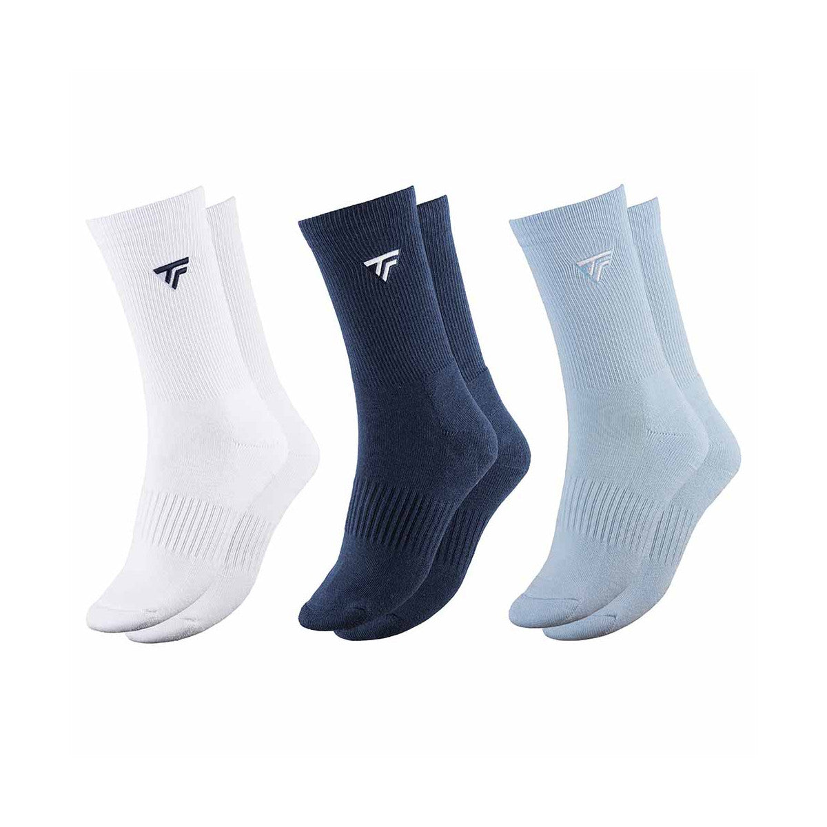 Socks Tecnifibre Classic Socks x3 White / Navy Blue / Sky Blue