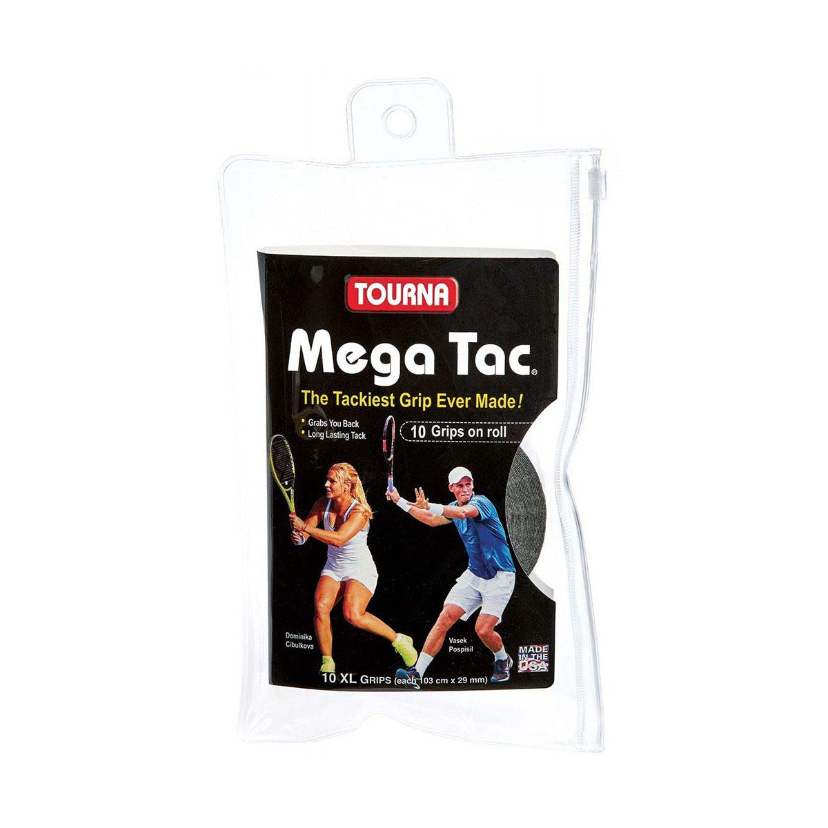 Tourna Mega Tac XL Black x 10 Overgrips