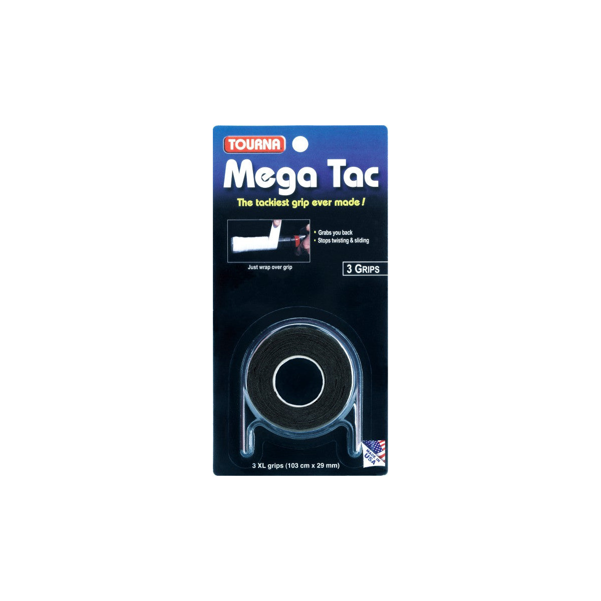 Tourna Mega Tac XL Black x 3 Overgrips