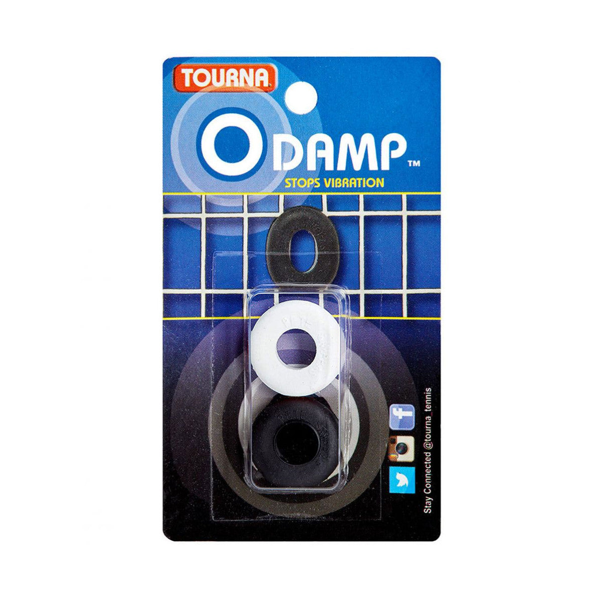 Tourna O Damp White / Black x 2 Dampeners