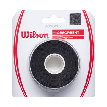Wilson AbsorbX Overgrip Black x 3 Overgrips