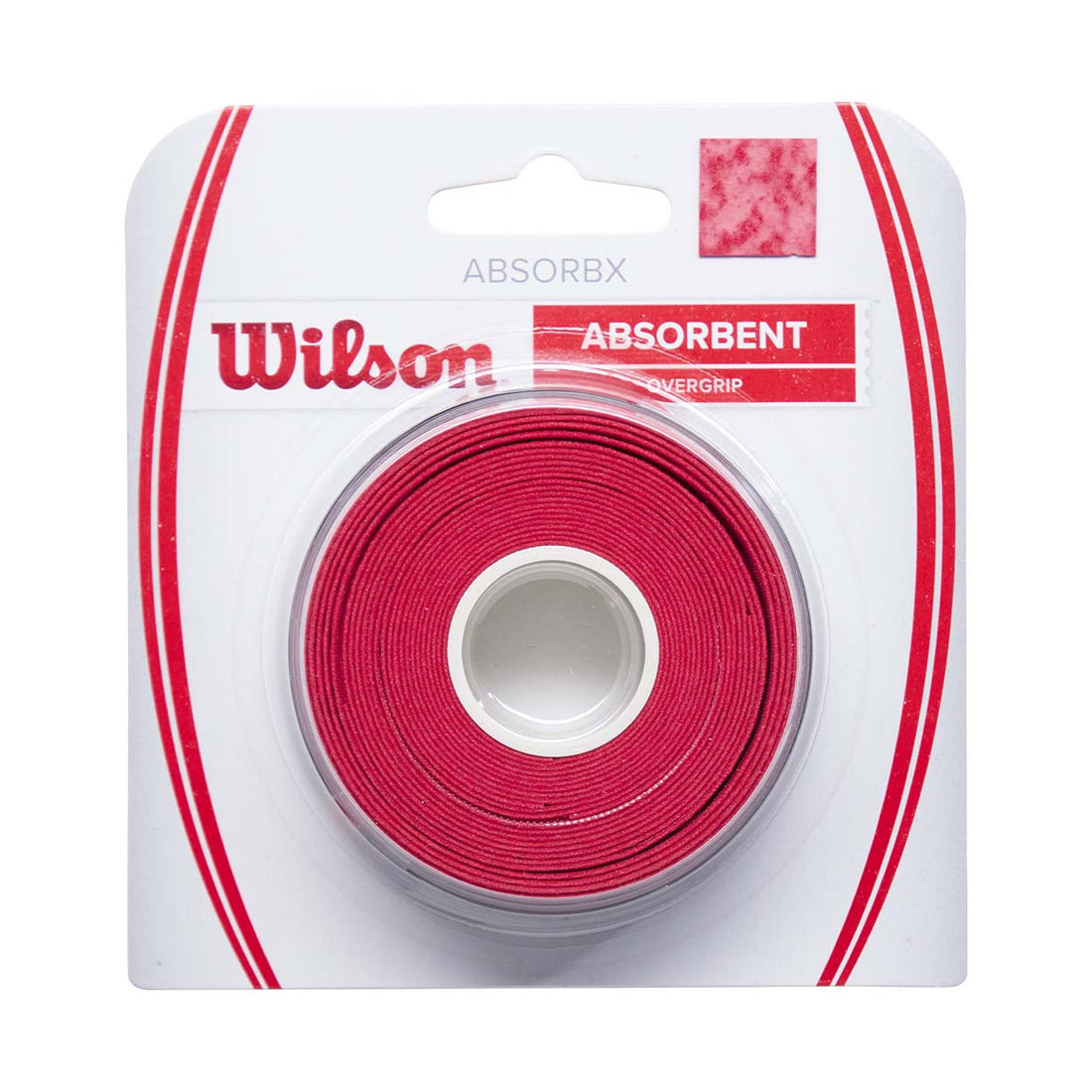 Wilson AbsorbX Overgrip Red x 3 Overgrips
