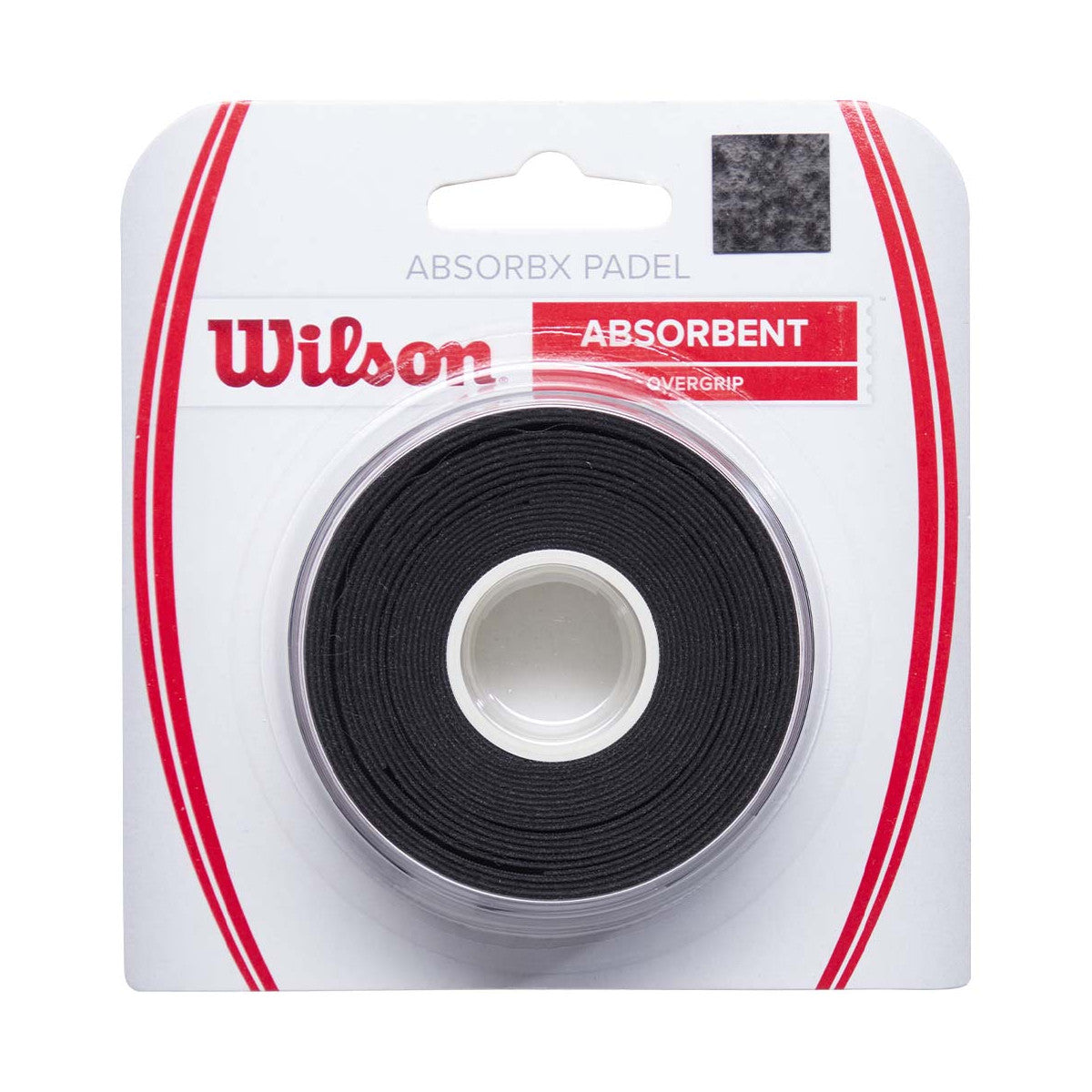 Wilson AbsorbX Padel Overgrip Black x 3 overgrips