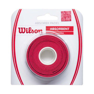Wilson AbsorbX Padel Overgrip Red x 3 overgrips