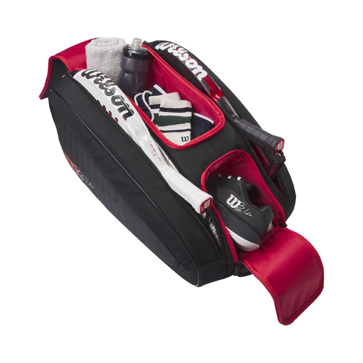 Wilson BELA Super Tour Black / Red Padel Bag – 3