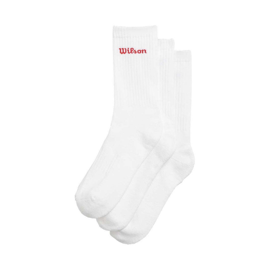 Wilson Crew Logo 3-Pack Socks White