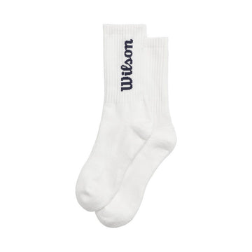 Wilson Crew Logo Socks White / Navy