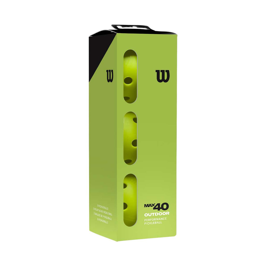 Wilson Max 40 Outdoor Pickleball Balls x3