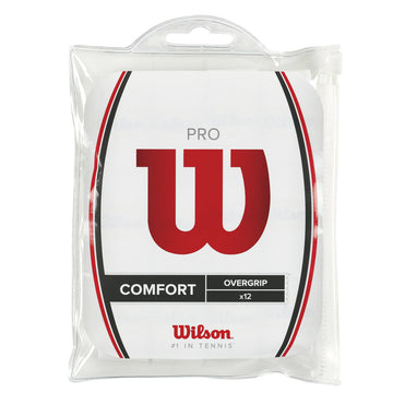 Wilson Pro Overgrip White x 12 Overgrips