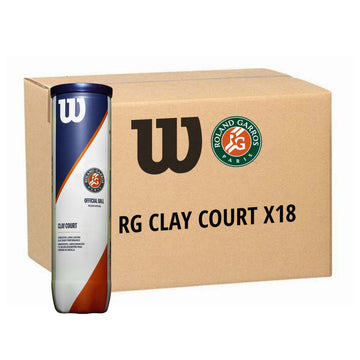 Wilson Roland Garros Clay Court Tennis Balls - Case of 18 Tubes (72 Balls)
