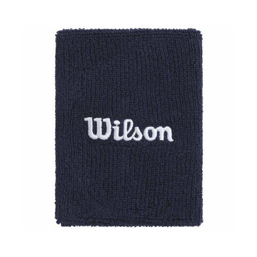 Wilson Wide Terry Navy Blue Wristbands x2