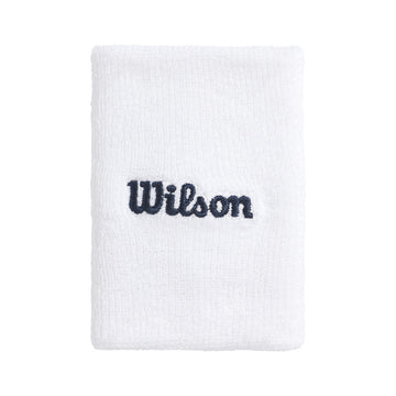 Wilson Wide Terry White Wristbands x2