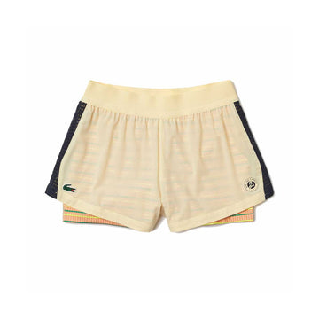 Women's Lacoste Performance Roland Garros Shorts Yellow
