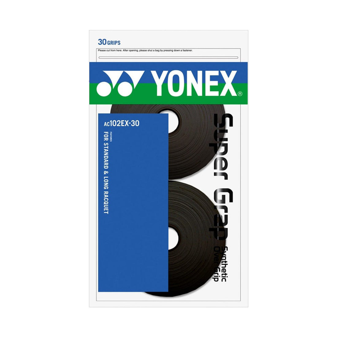 Yonex Super Grap Black Overgrips - 30 Pack