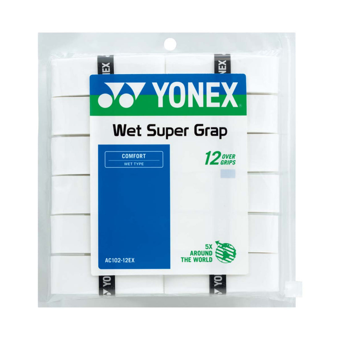 Yonex Wet Super Grap White x 12 Overgrips
