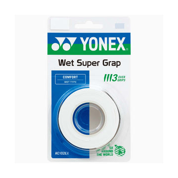 Yonex Wet Super Grap White x 3 Overgrips